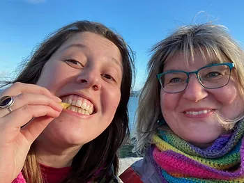 J.M. Carr and her daughter 2020