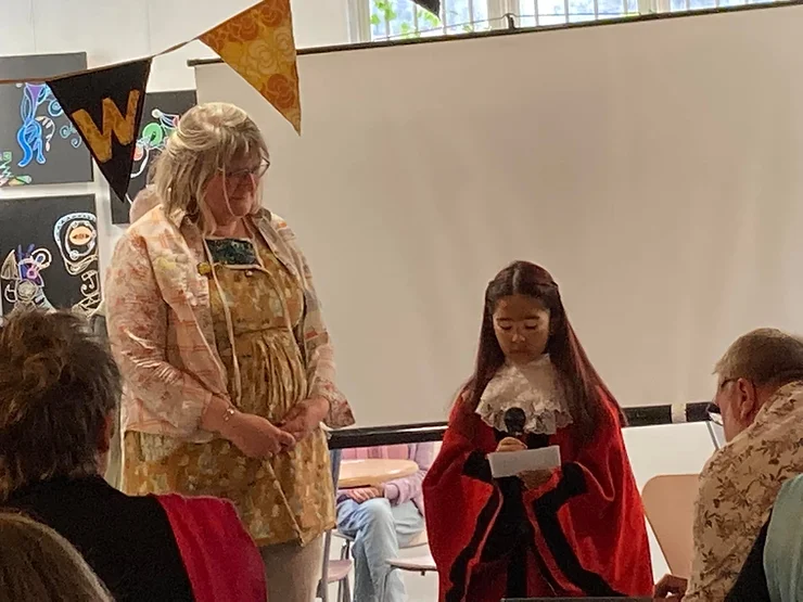 The Children's Mayor, Amaanah, making her speech.